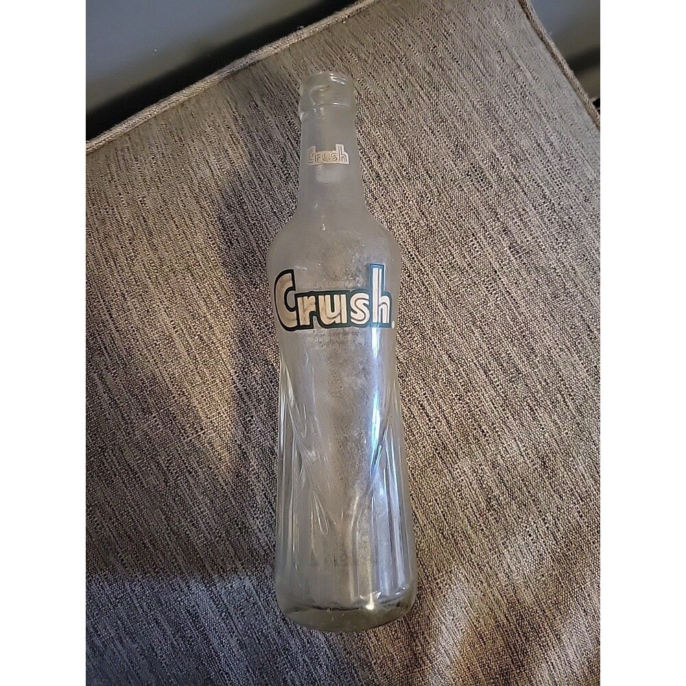 Vtg Orange Crush Bottle 12 oz 1960s? Clear Glass Rochester NH Soda Cocheco Co